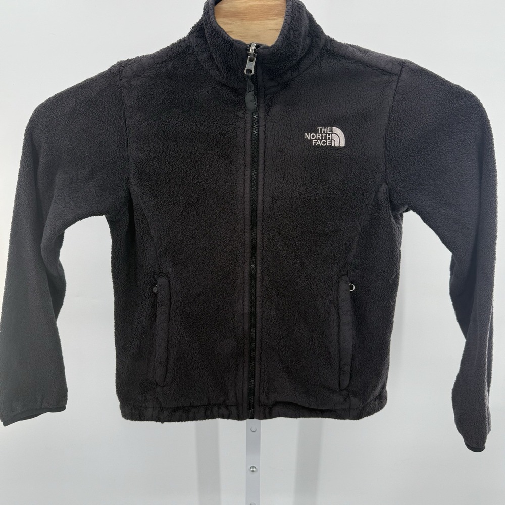 The North Face Black‎ Teddy Fleece Jacket  XS Full Zip Draw Cord Zipped Pockets